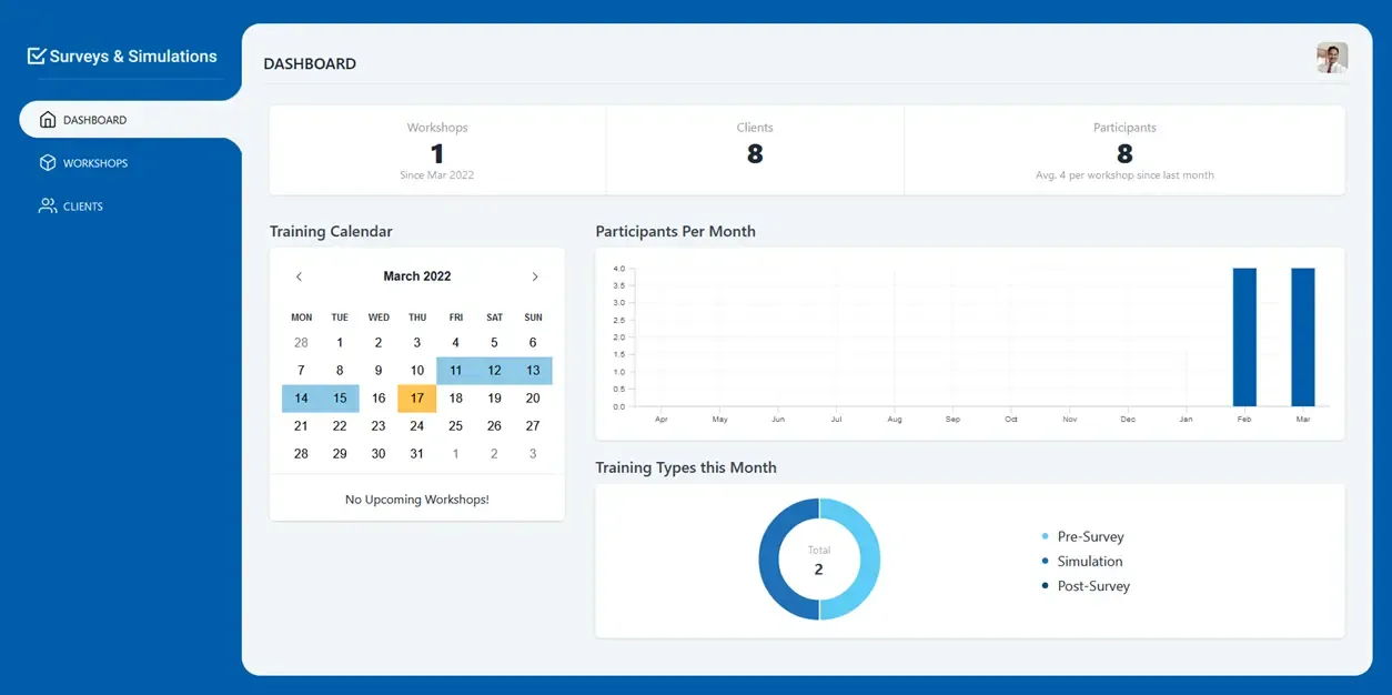 Trainer dashboard